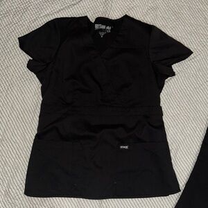 Grey’s Anatomy Scrubs with Sanibel Scrub Button Jacket, Black